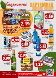 CBA Komfos leták  s platnosťou 1. 9. - 30. 9. 2026 Maloobchod - Super ceny