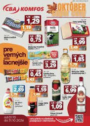 CBA Komfos leták  s platnosťou 1. 10. - 31. 10. 2026 Super ceny